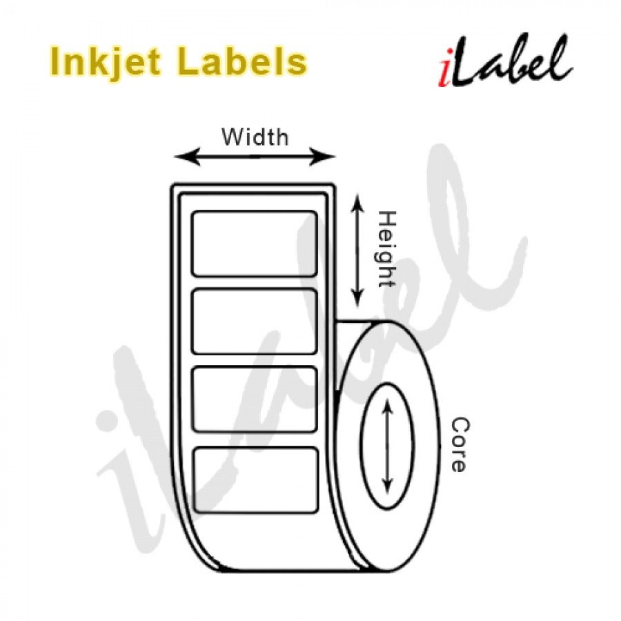Eco classic 2131T Inkjet High Gloss Label,110mmX220mm,3inch core,500 Labels /-Roll