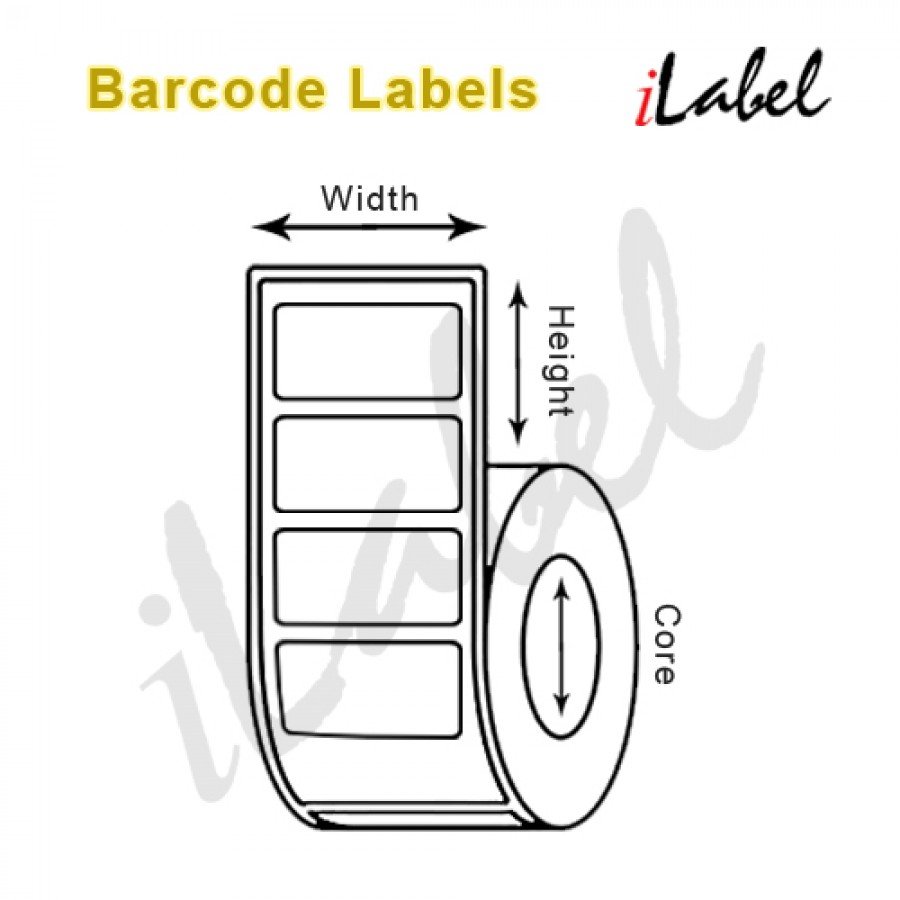 Eco Standard 1101D semi-Permanent Adhesive/45gsm,Uncoated DT, 38mmX25mm,1.5core,1000 Labels,12 Rolls 